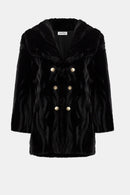 Joseph Ribkoff Textured Faux Fur Shawl Collar Coat-254908