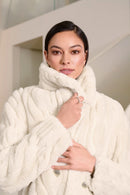 Joseph Ribkoff Textured Faux Fur Shawl Collar Coat-254908