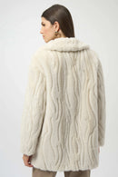 Joseph Ribkoff Textured Faux Fur Shawl Collar Coat-254908