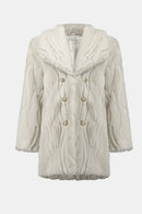 Joseph Ribkoff Textured Faux Fur Shawl Collar Coat-254908