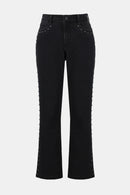 Joseph Ribkoff Classic Straight Leg Jeans with Studded Seams-254916