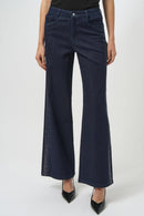 Classic Wide Leg Jeans with Rhinestone Seams Style 254918