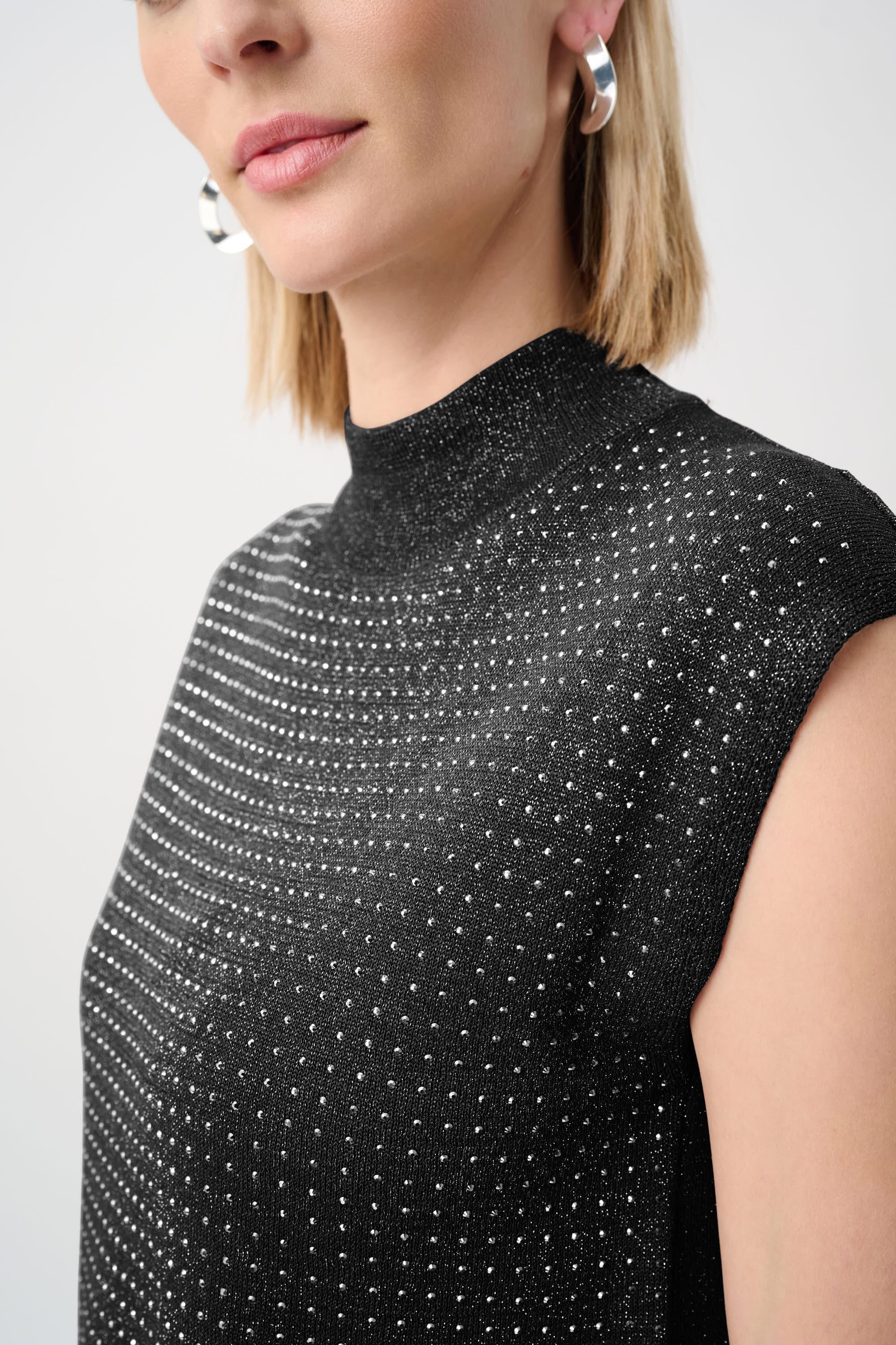 Sweater Knit Sleeveless Pullover with Iron-On Detail