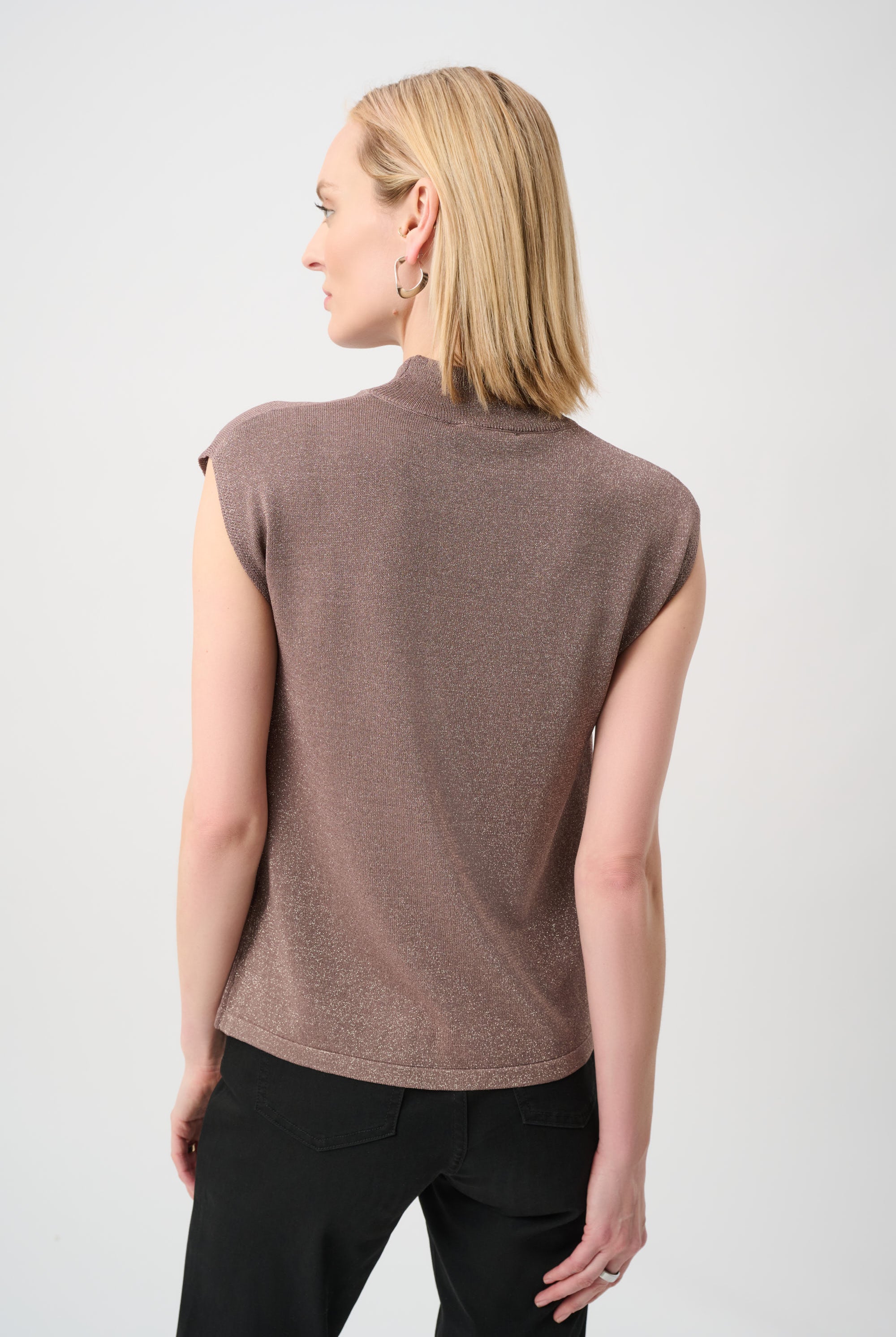 Sweater Knit Sleeveless Pullover with Iron-On Detail