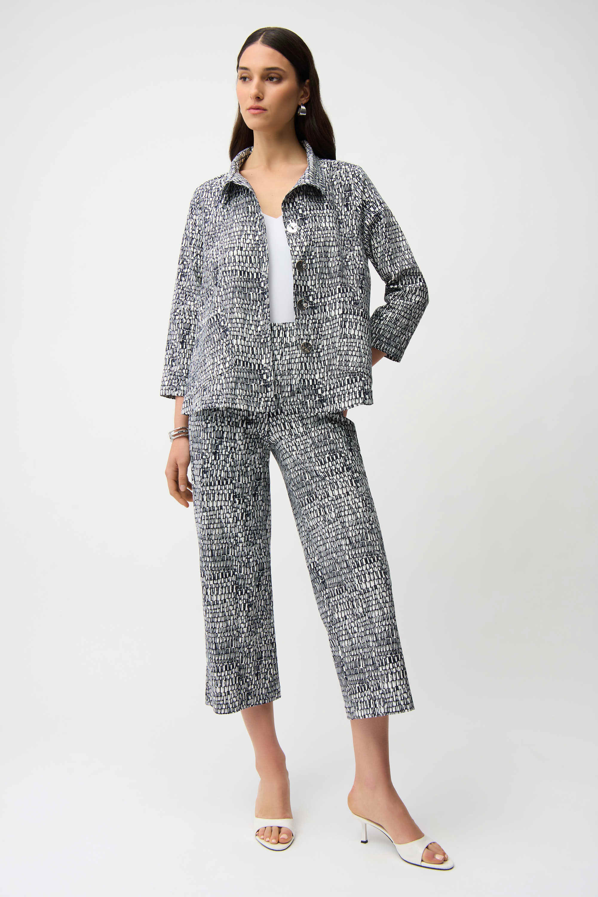 Joseph Ribkoff Millennium Abstract Print Pull-On Culotte-261002