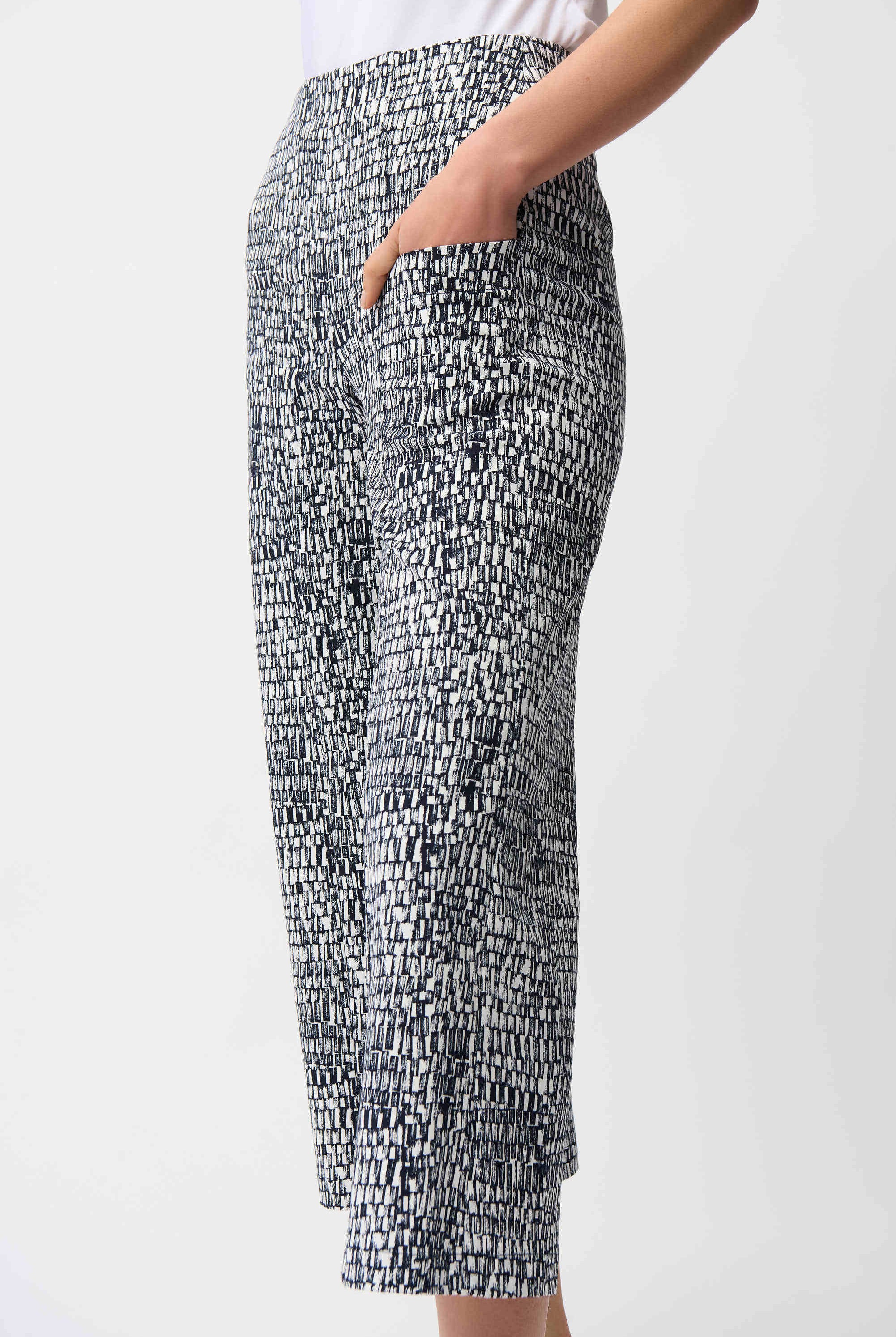 Joseph Ribkoff Millennium Abstract Print Pull-On Culotte | Unique Apparel USA
