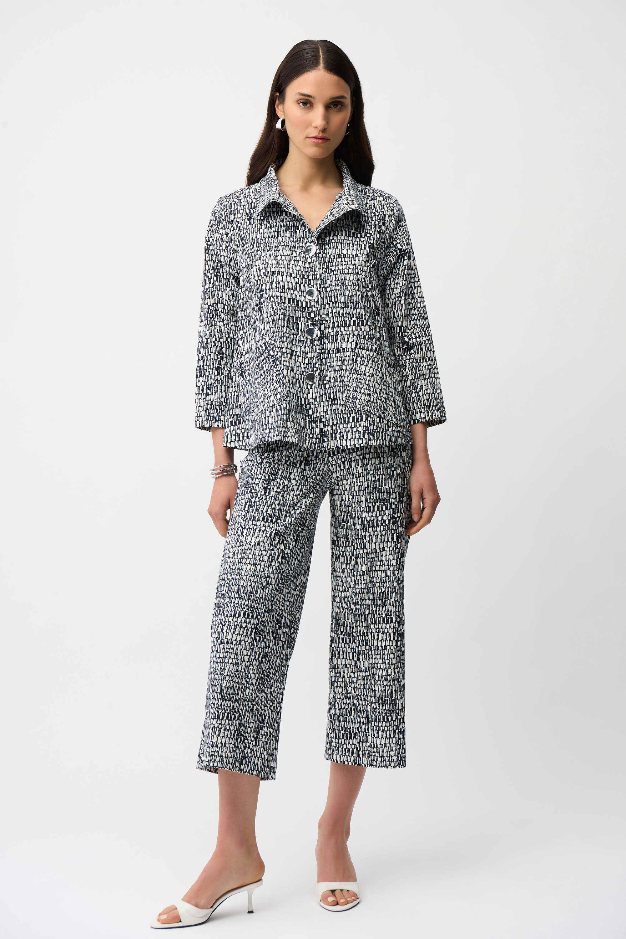 Joseph Ribkoff Millennium Abstract Print Trapeze Jacket-261003