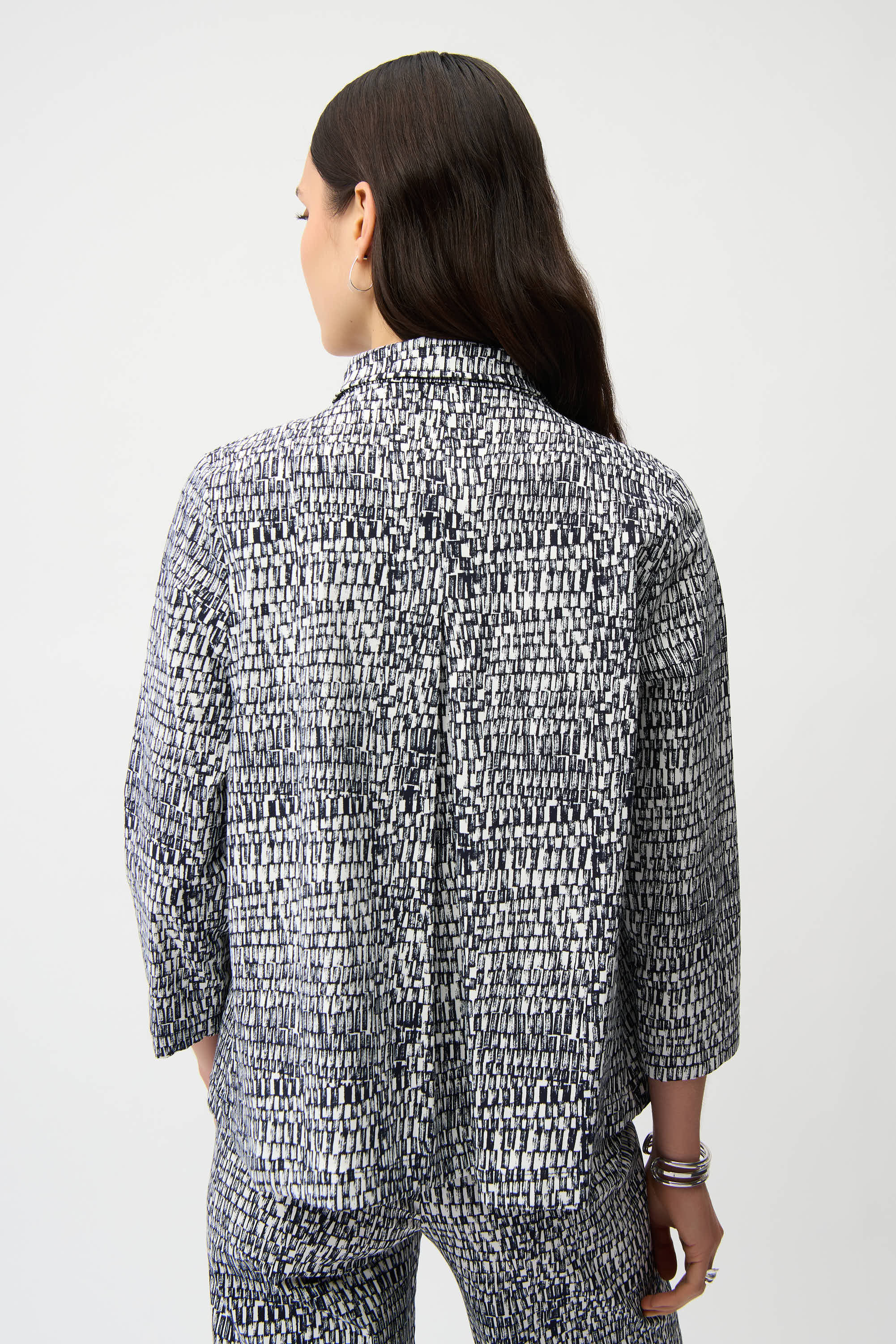 Millennium Abstract Print Trapeze Jacket