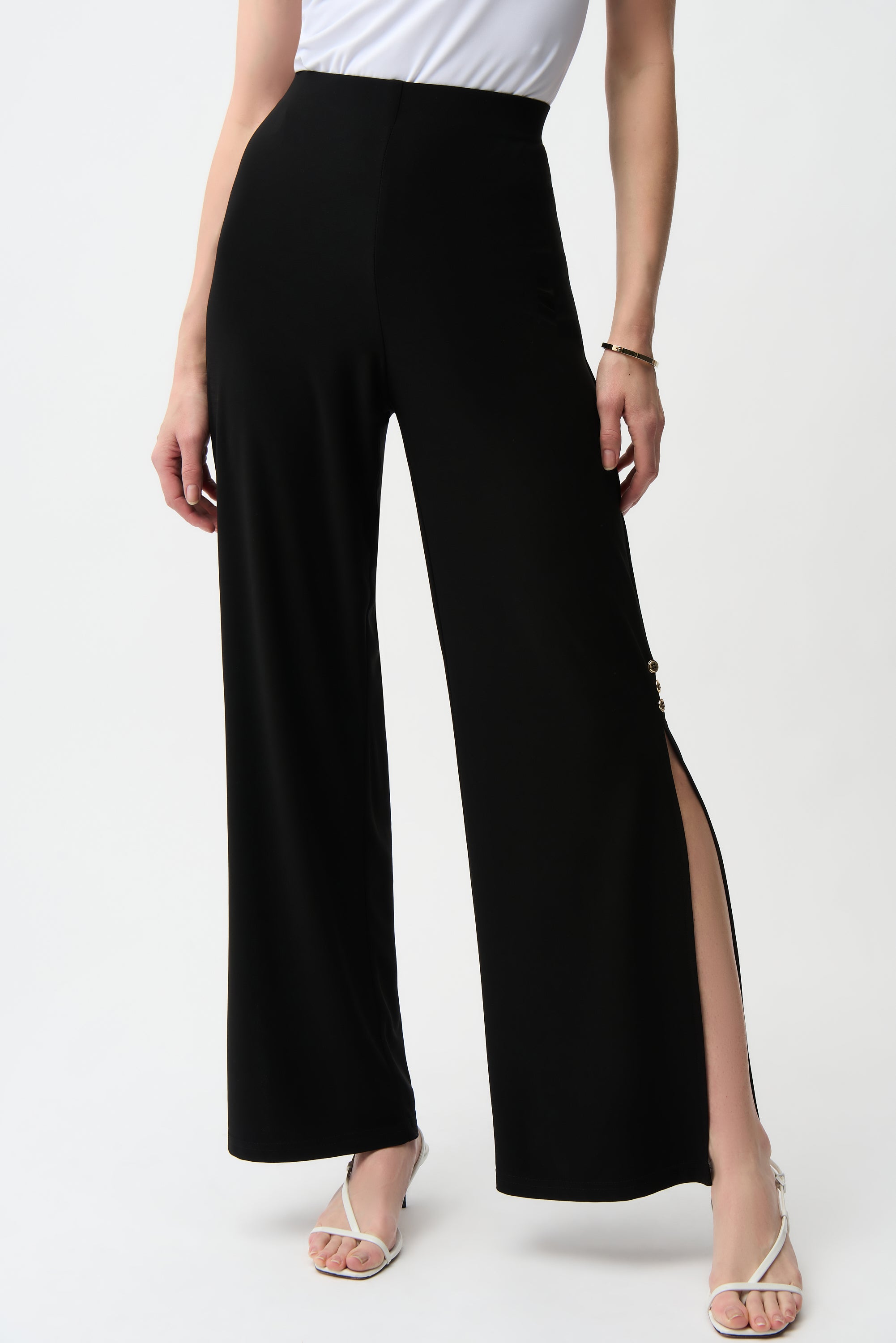 Silky Knit Wide Leg Pull-On Pants