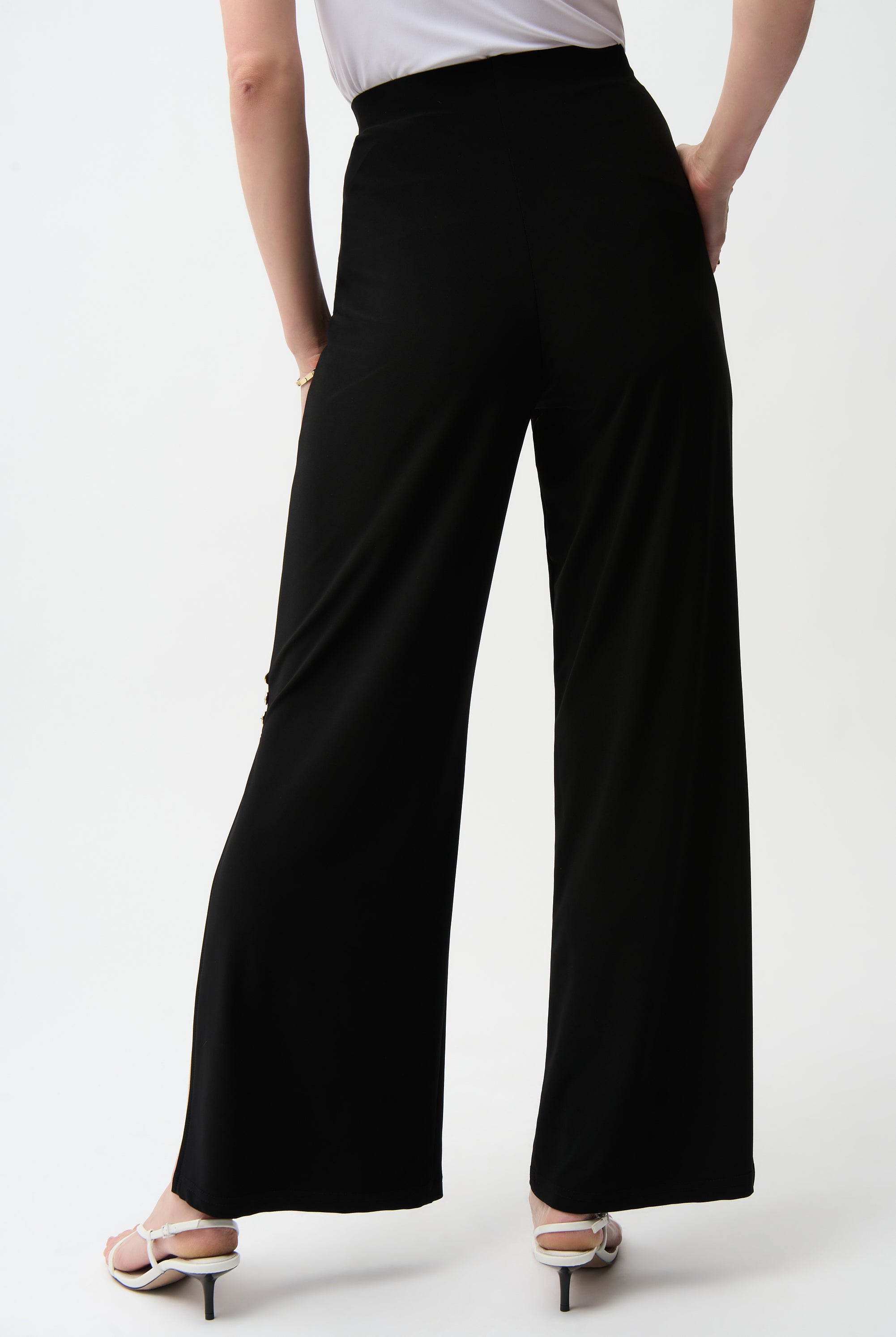 Silky Knit Wide Leg Pull-On Pants