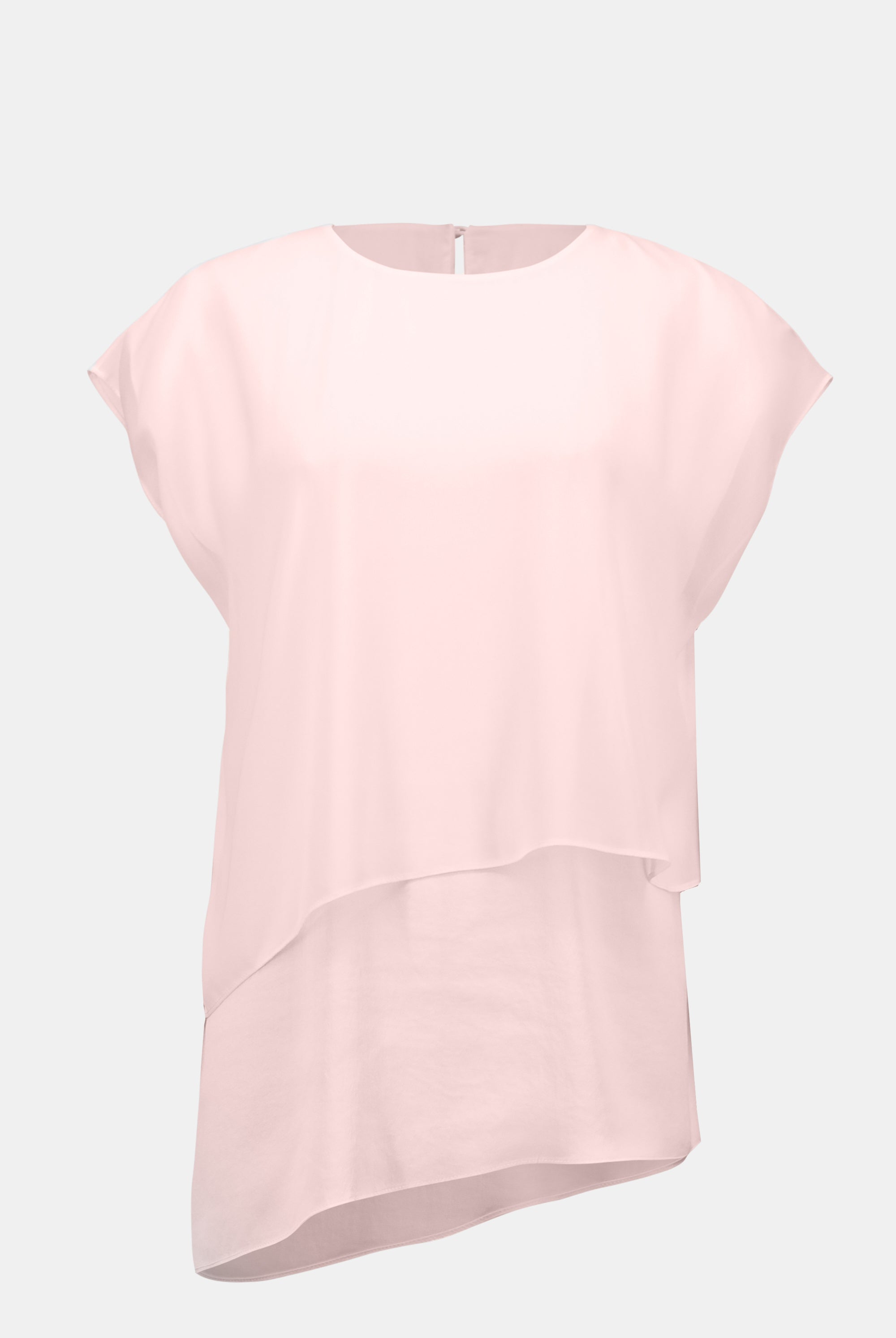 Recycled Satin & Chiffon Asymmetrical Tunic