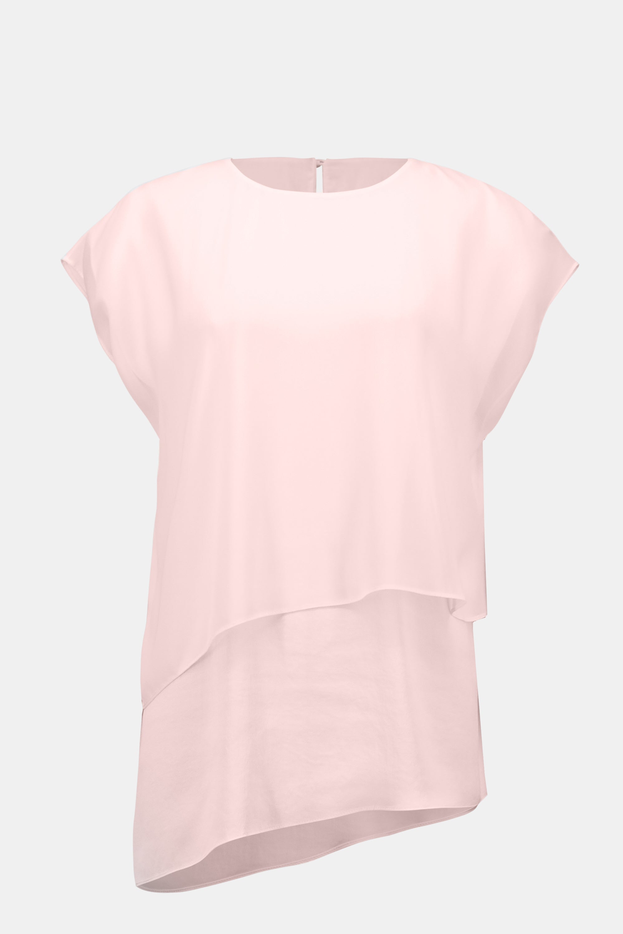 Recycled Satin & Chiffon Asymmetrical Tunic