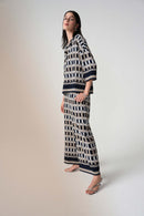 Joseph Ribkoff Woven Geometric Print Wide Leg-261058