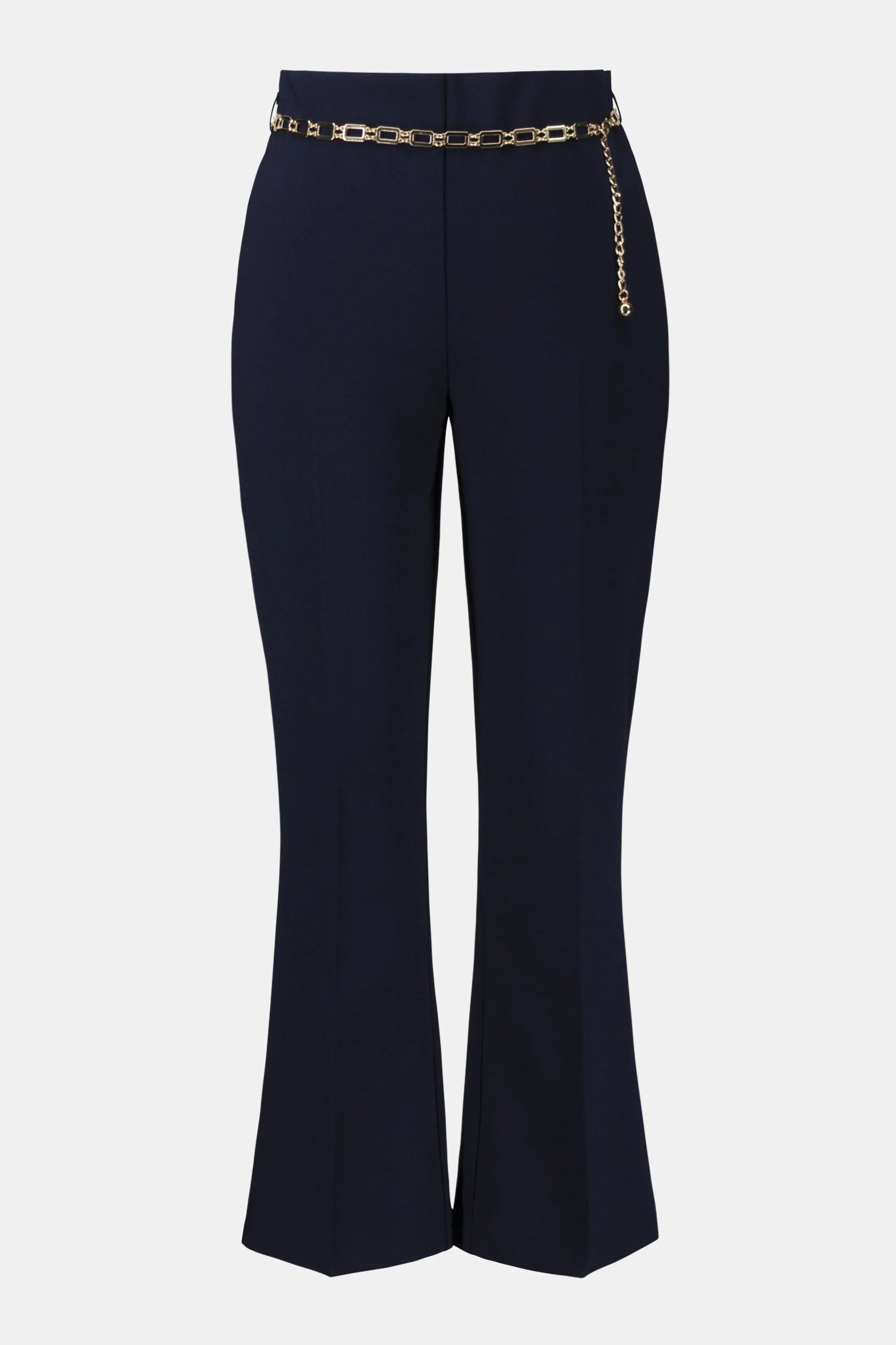 Joseph Ribkoff Twill Pull-On Flare Pants With Chain Belt-261059