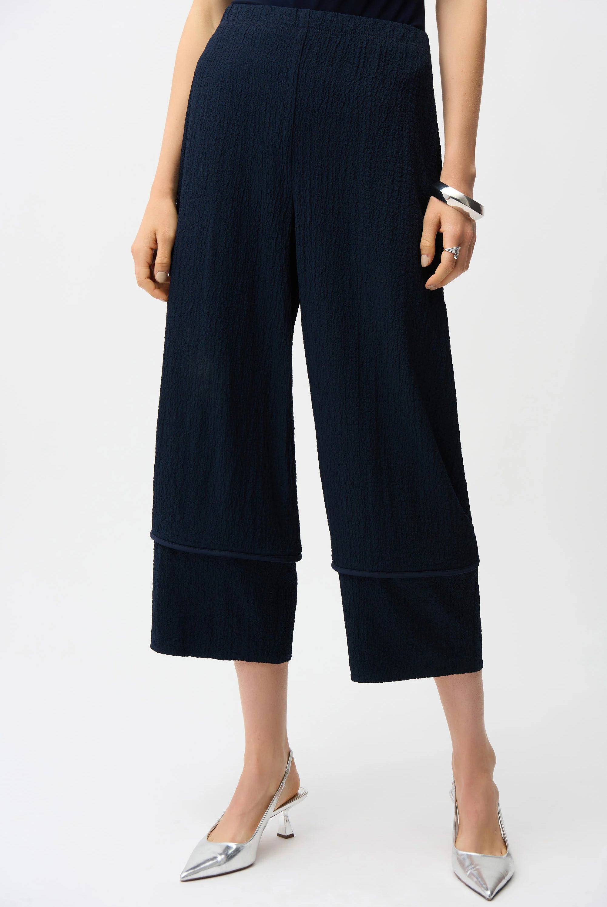 Joseph Ribkoff Seersucker Balloon Pull-On Pants | Unique Apparel USA