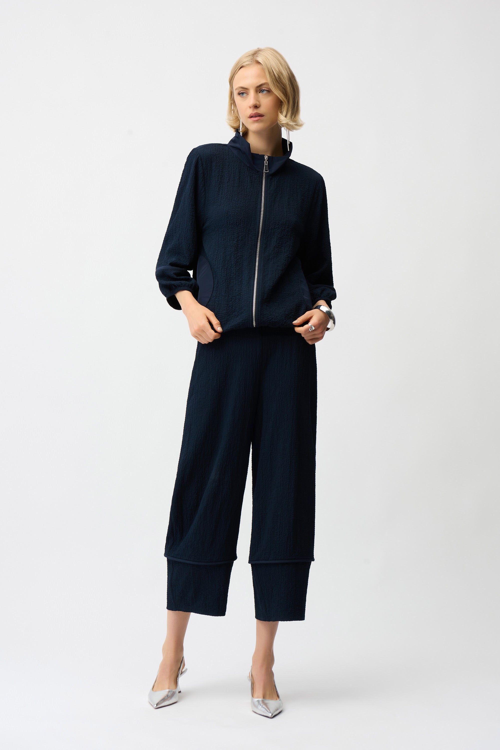 Joseph Ribkoff Seersucker Balloon Pull-On Pants-261062