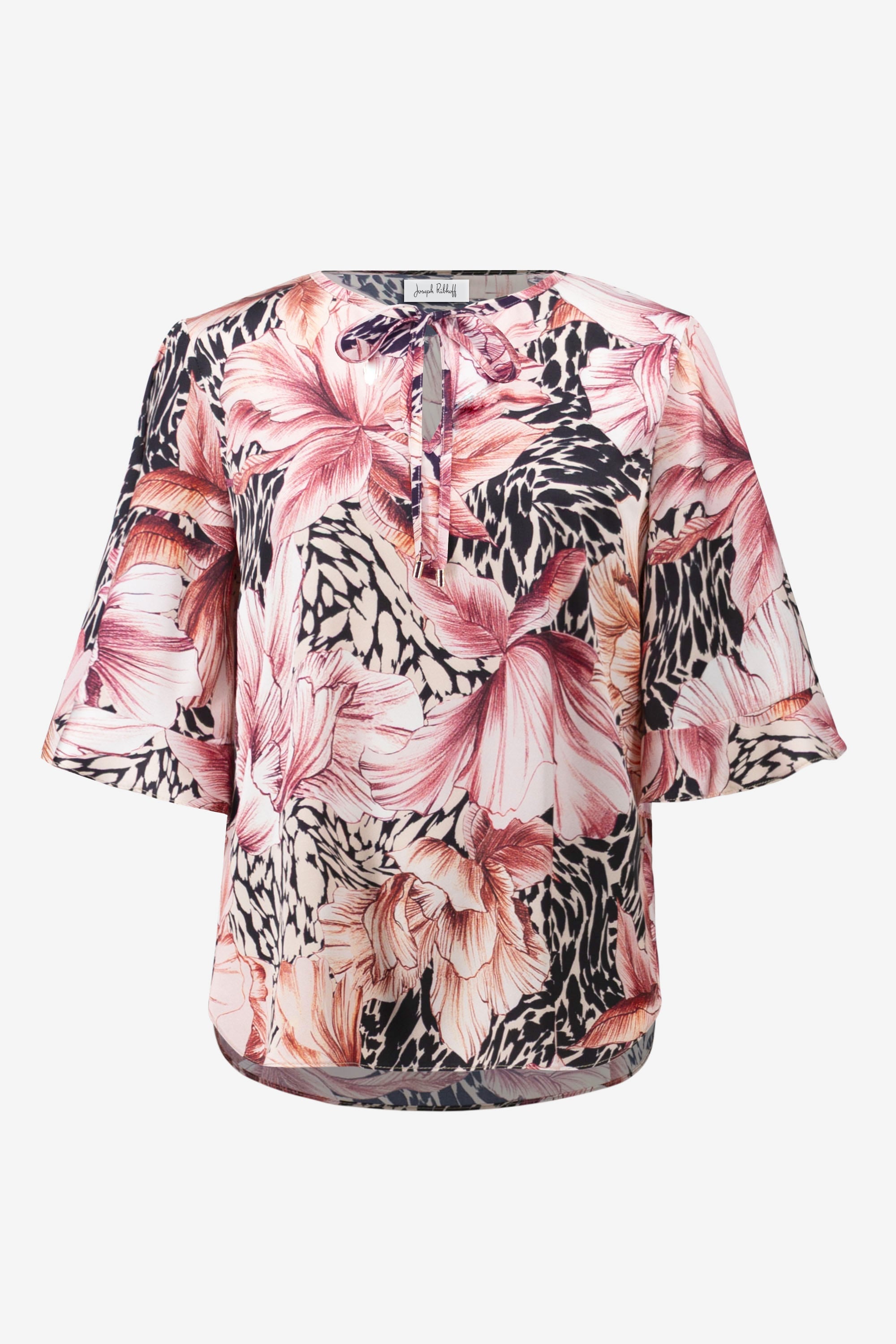 Recycled Satin Floral Print Straight Top