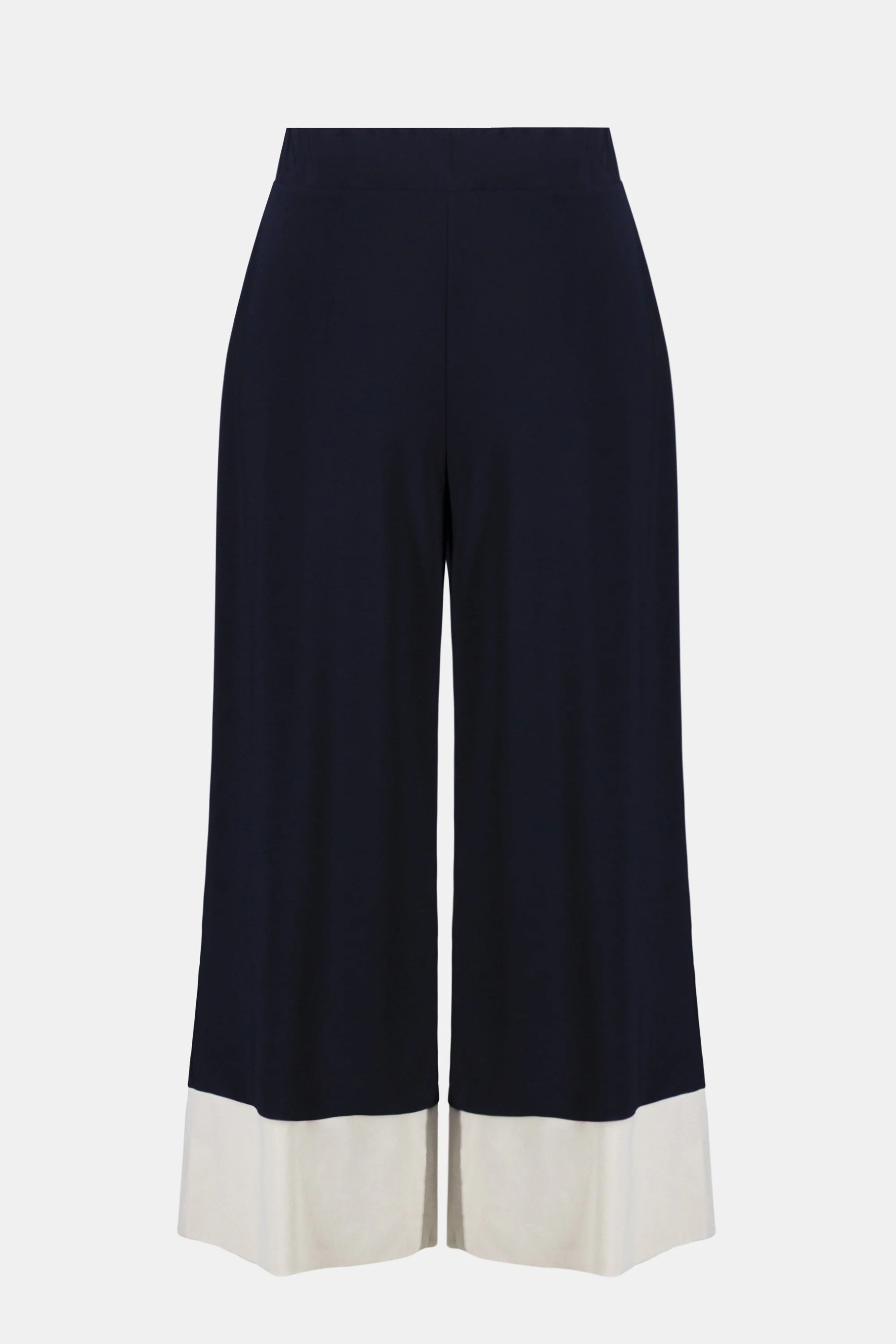 Joseph Ribkoff Silky Knit & Stretch Poplin Color Block Pull-On Culotte Pants-261081