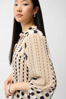 Joseph Ribkoff Recycled Georgette Dot Print Boxy Tunic-261099