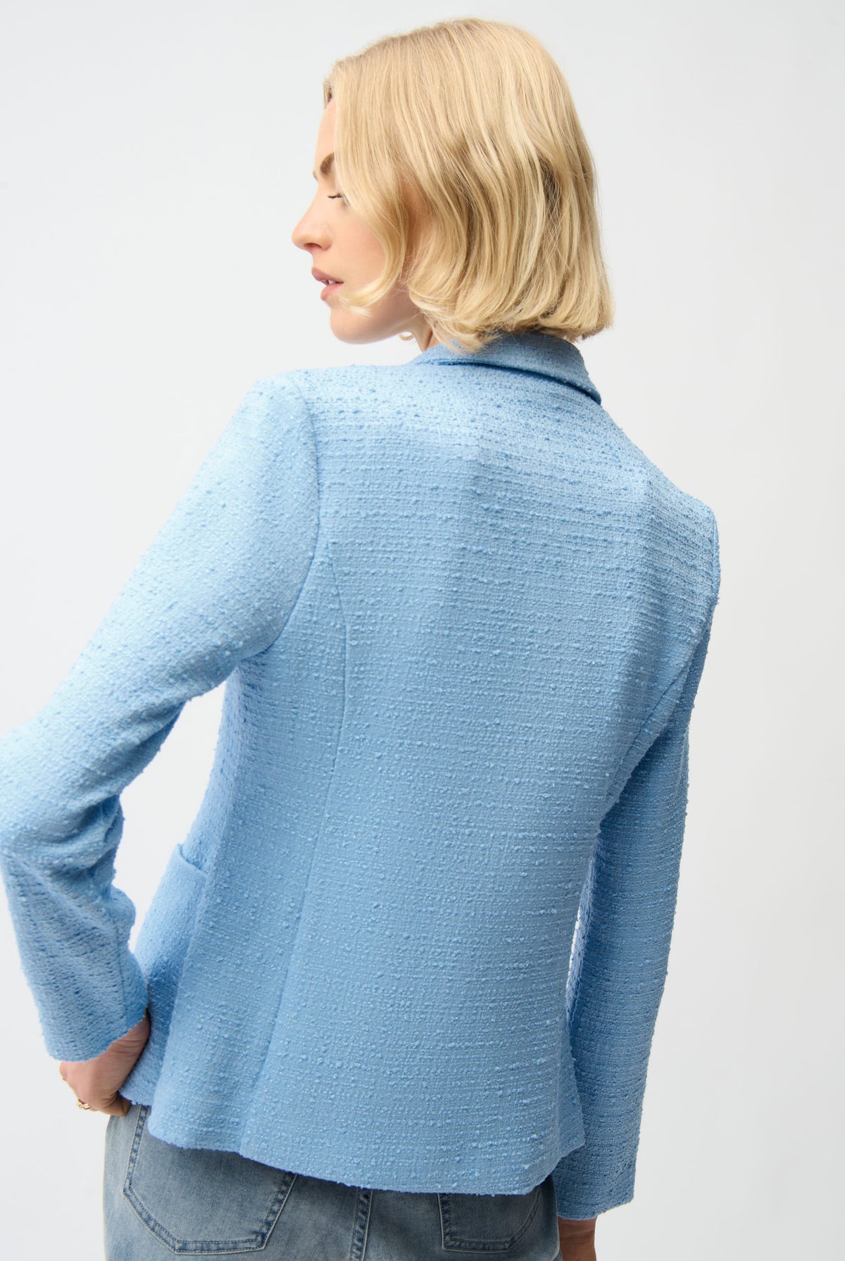 Joseph Ribkoff Bouclé Fitted Blazer With Notched Collar-261101, view 4