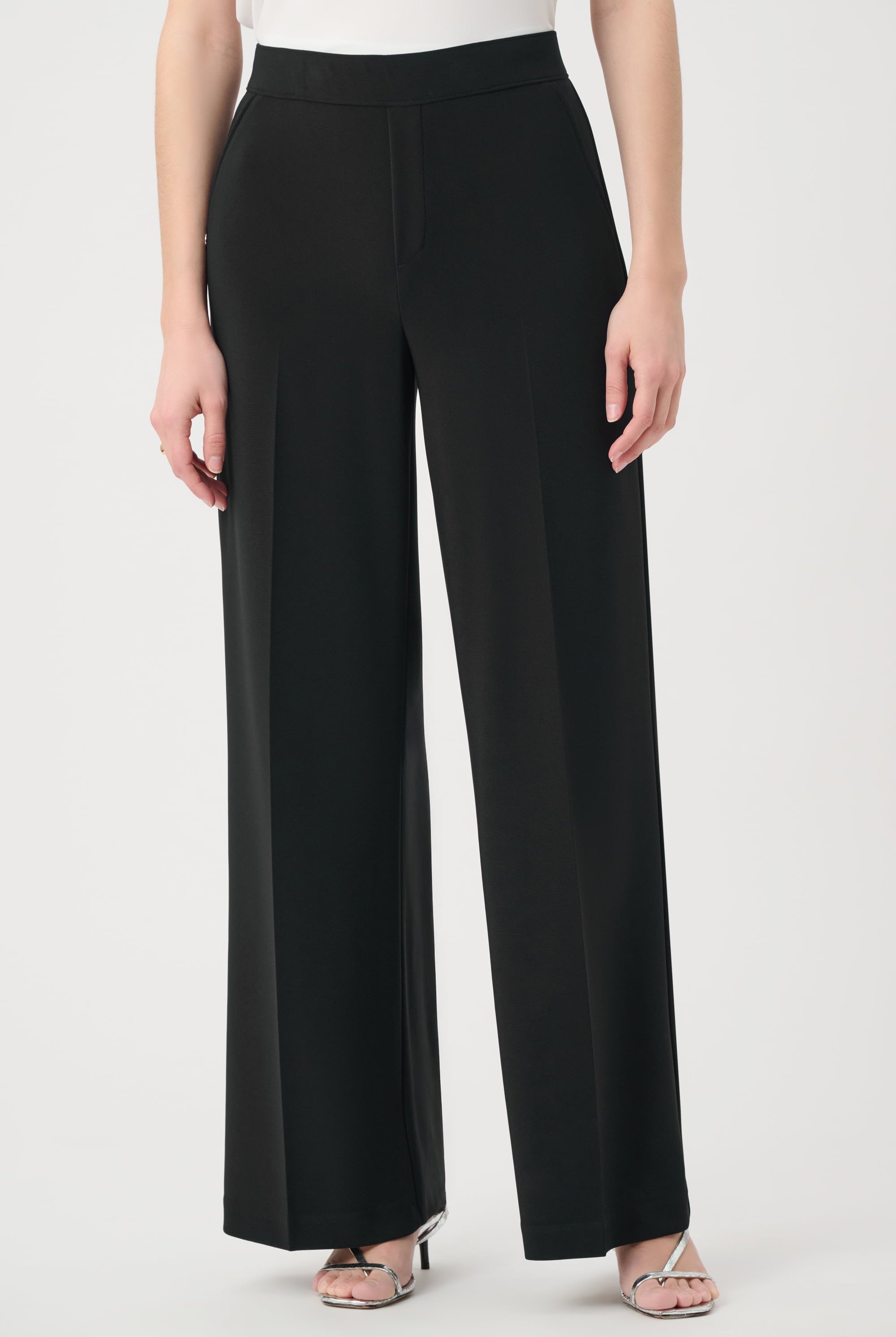 Silky Knit Wide Leg Pull-On Pants