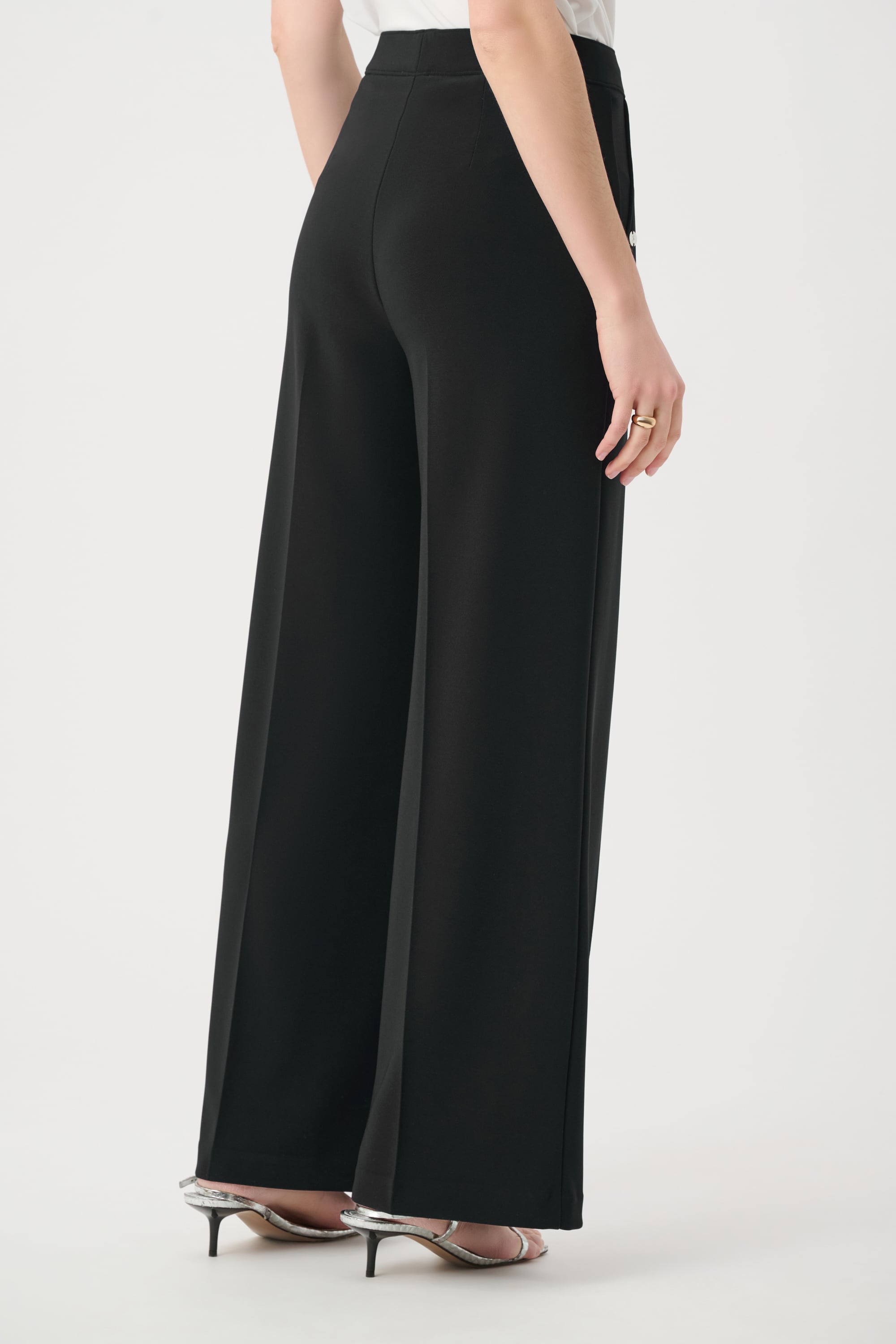Silky Knit Wide Leg Pull-On Pants
