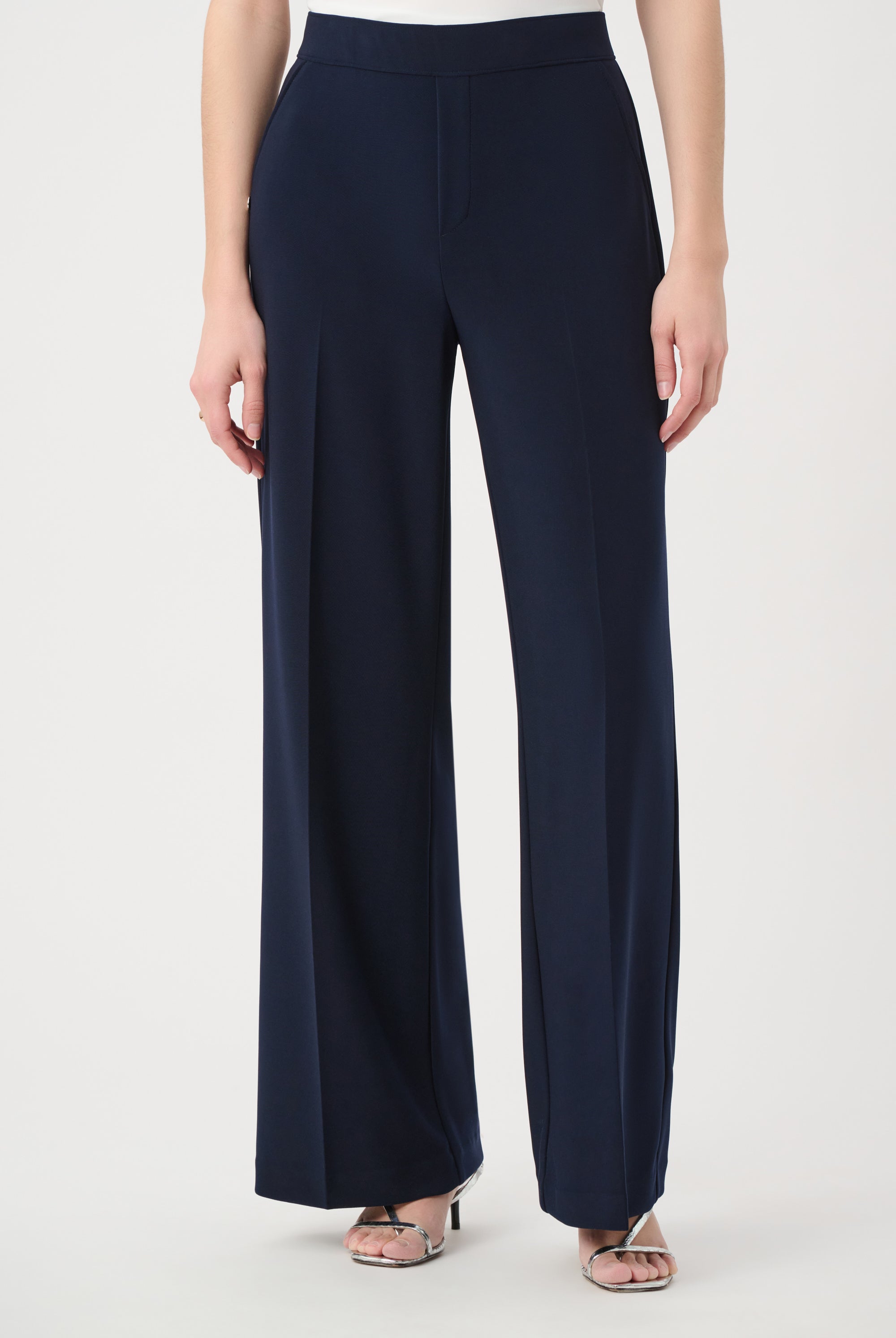 Silky Knit Wide Leg Pull-On Pants