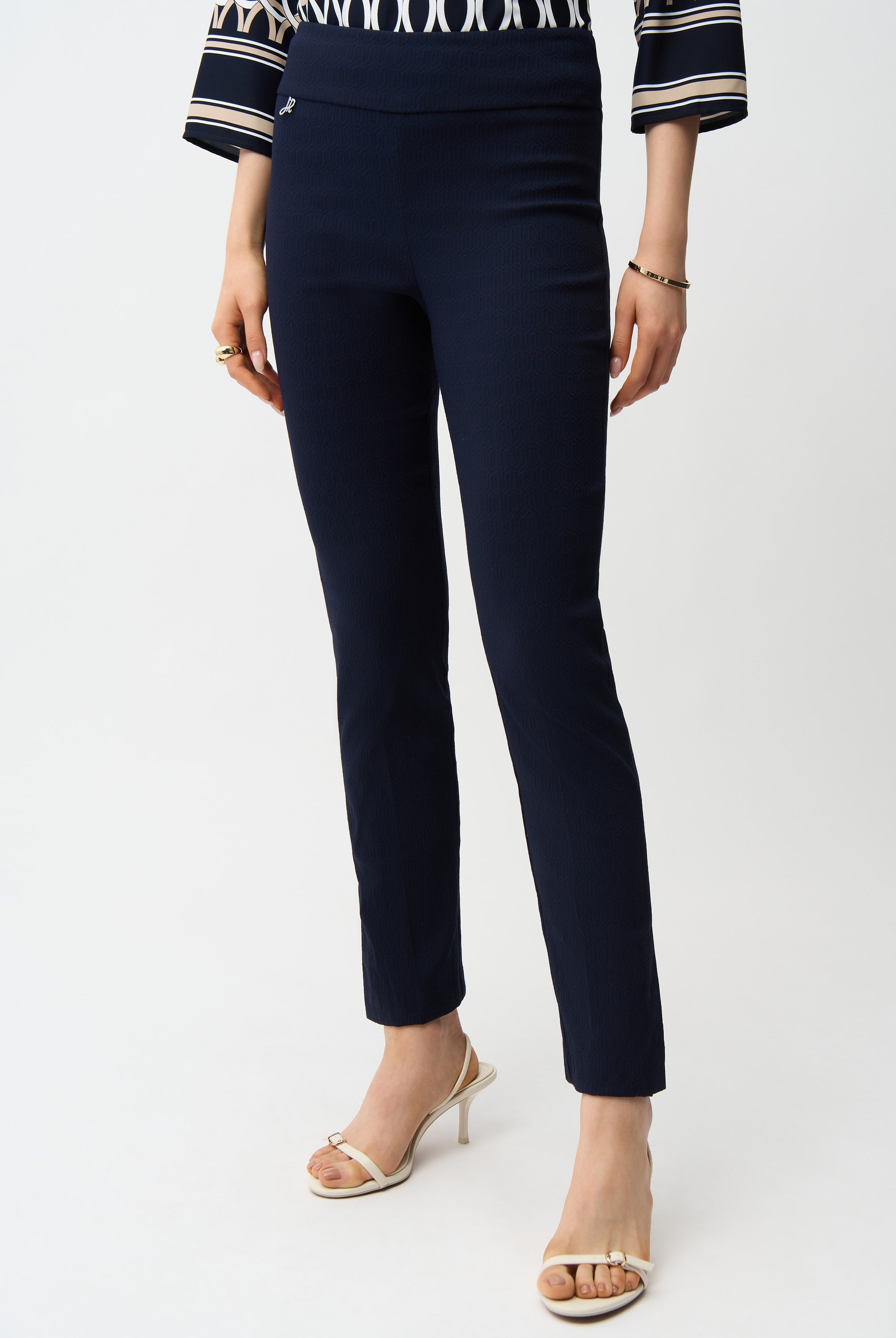 Jacquard Straight Pull-On Pants