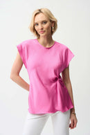 Jospeh Ribkoff Recycled Satin Fitted Top With Front Twist Detail-261149