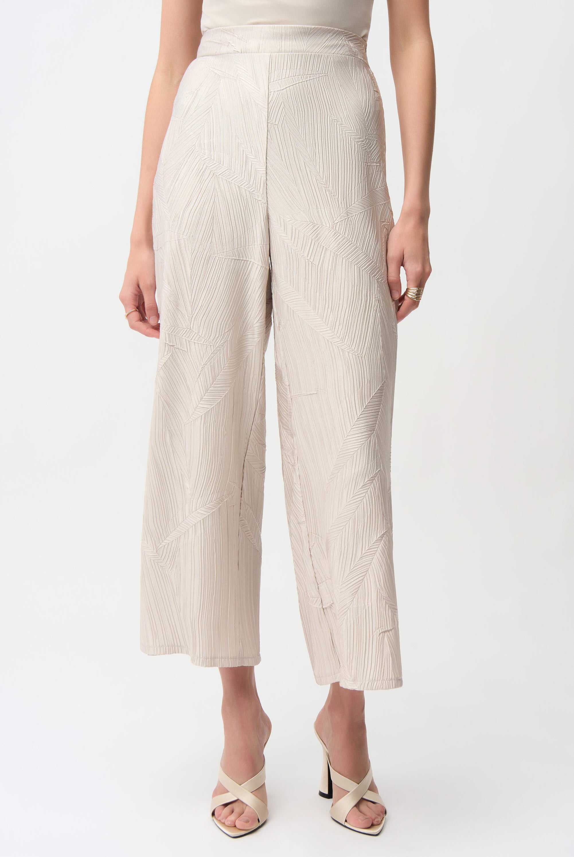 Joseph Ribkoff Pleated Satin Pull-On Culotte Pants | Unique Apparel USA
