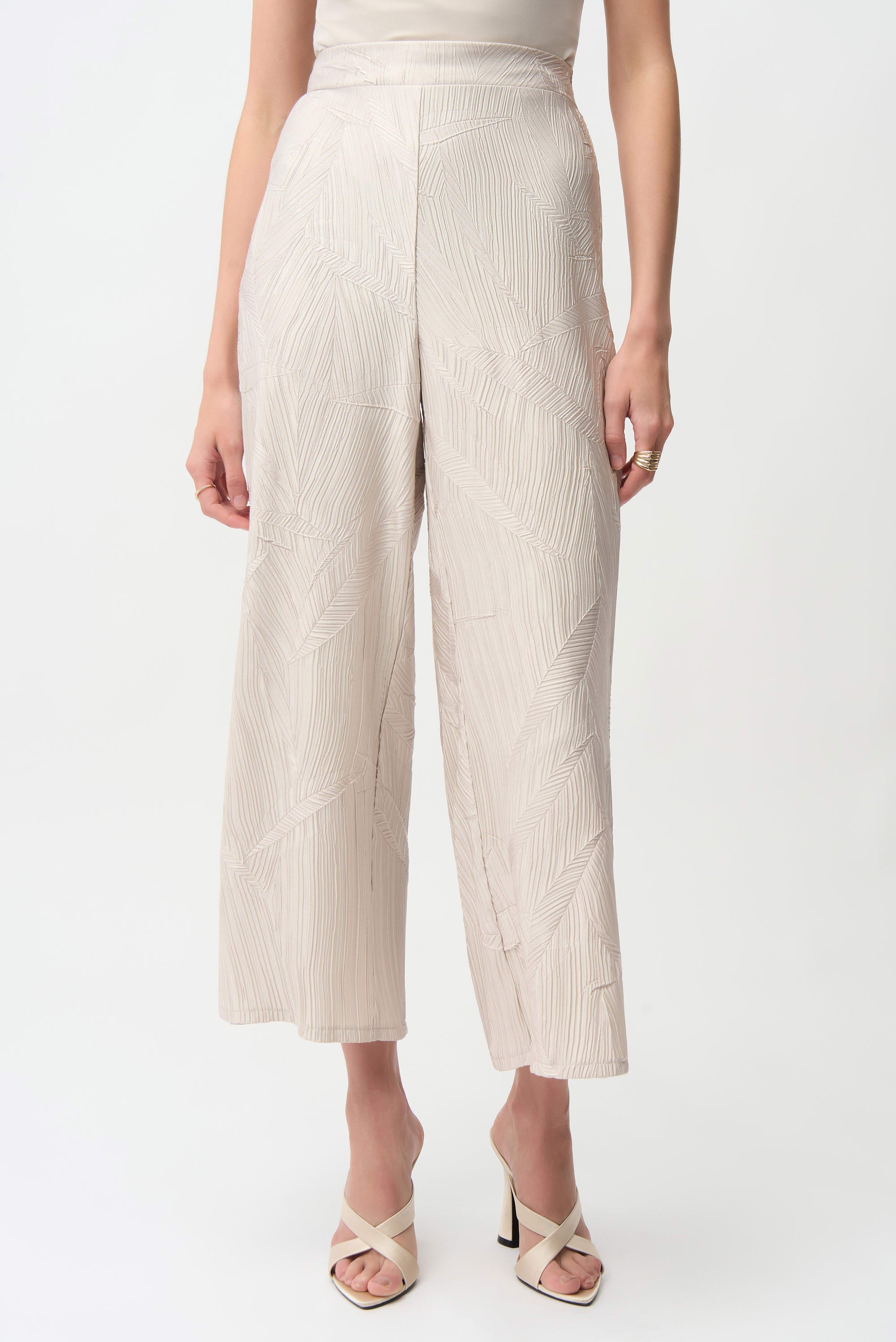 Joseph Ribkoff Pleated Satin Pull-On Culotte Pants | Unique Apparel USA
