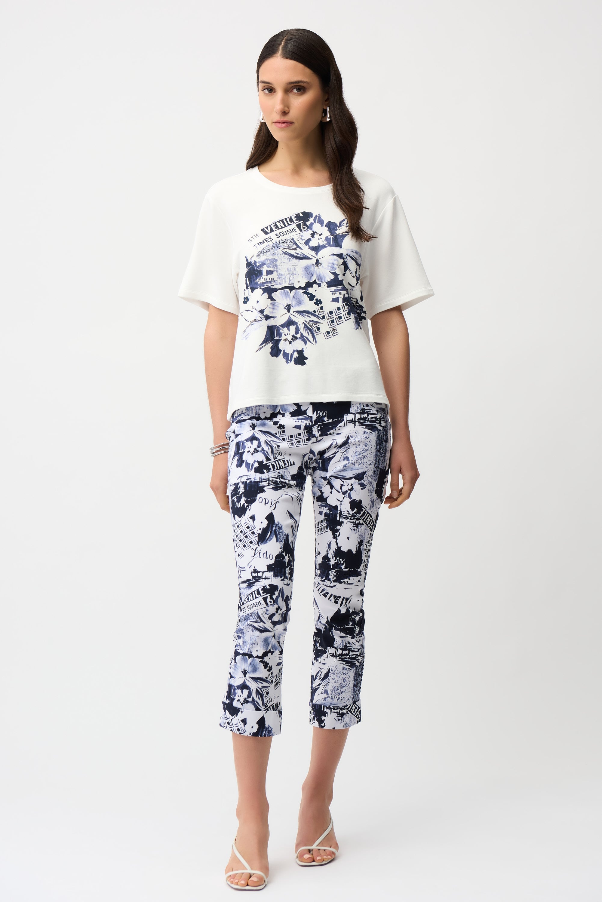 Millennium Conversational Print Crop Pull-On Pants