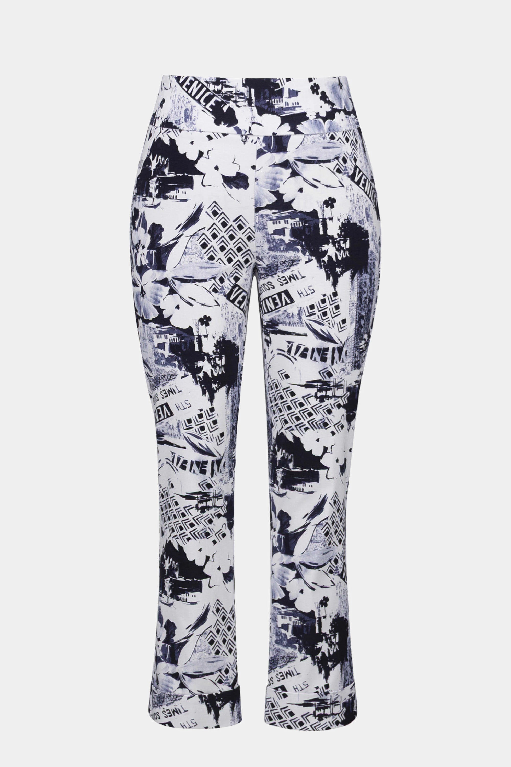 Joseph Ribkoff Millennium Conversational Print Crop Pull-On Pants-261187