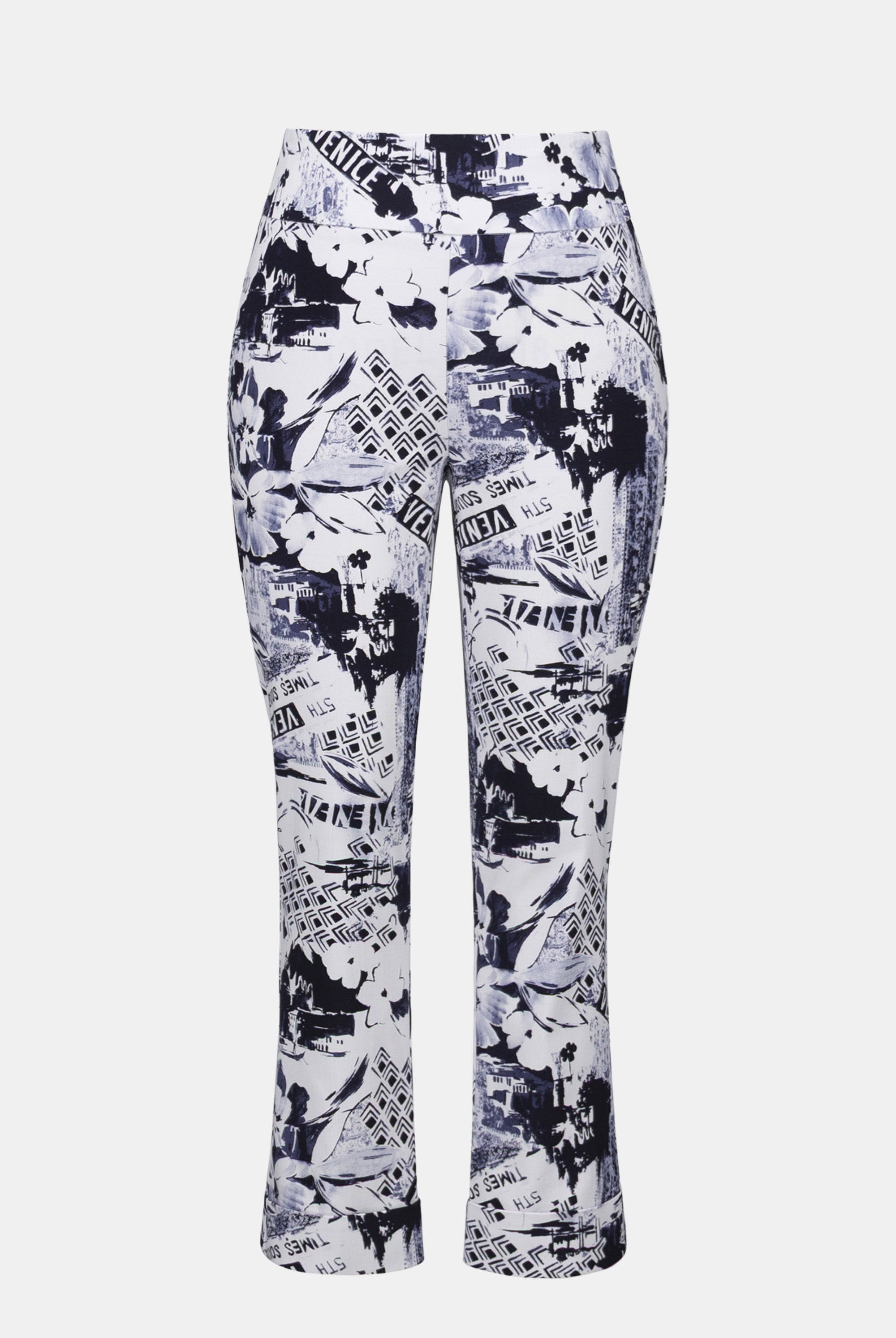 Millennium Conversational Print Crop Pull-On Pants