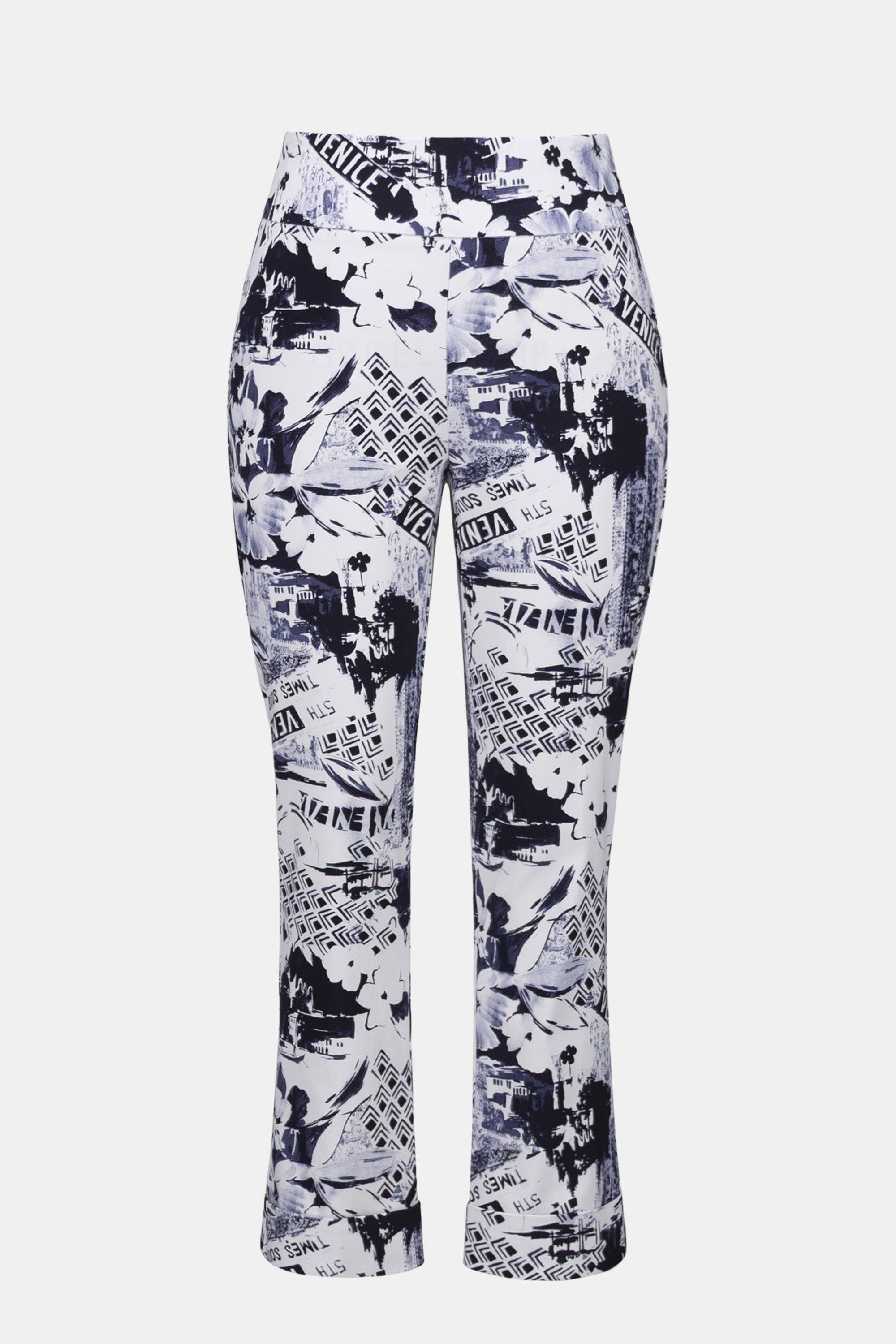 Millennium Conversational Print Crop Pull-On Pants
