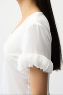 Joseph Ribkoff Fitted Top with Chiffon Sleeve-261201