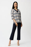 Joseph Ribkoff Stretch Poplin Geometric Print Tunic-261203