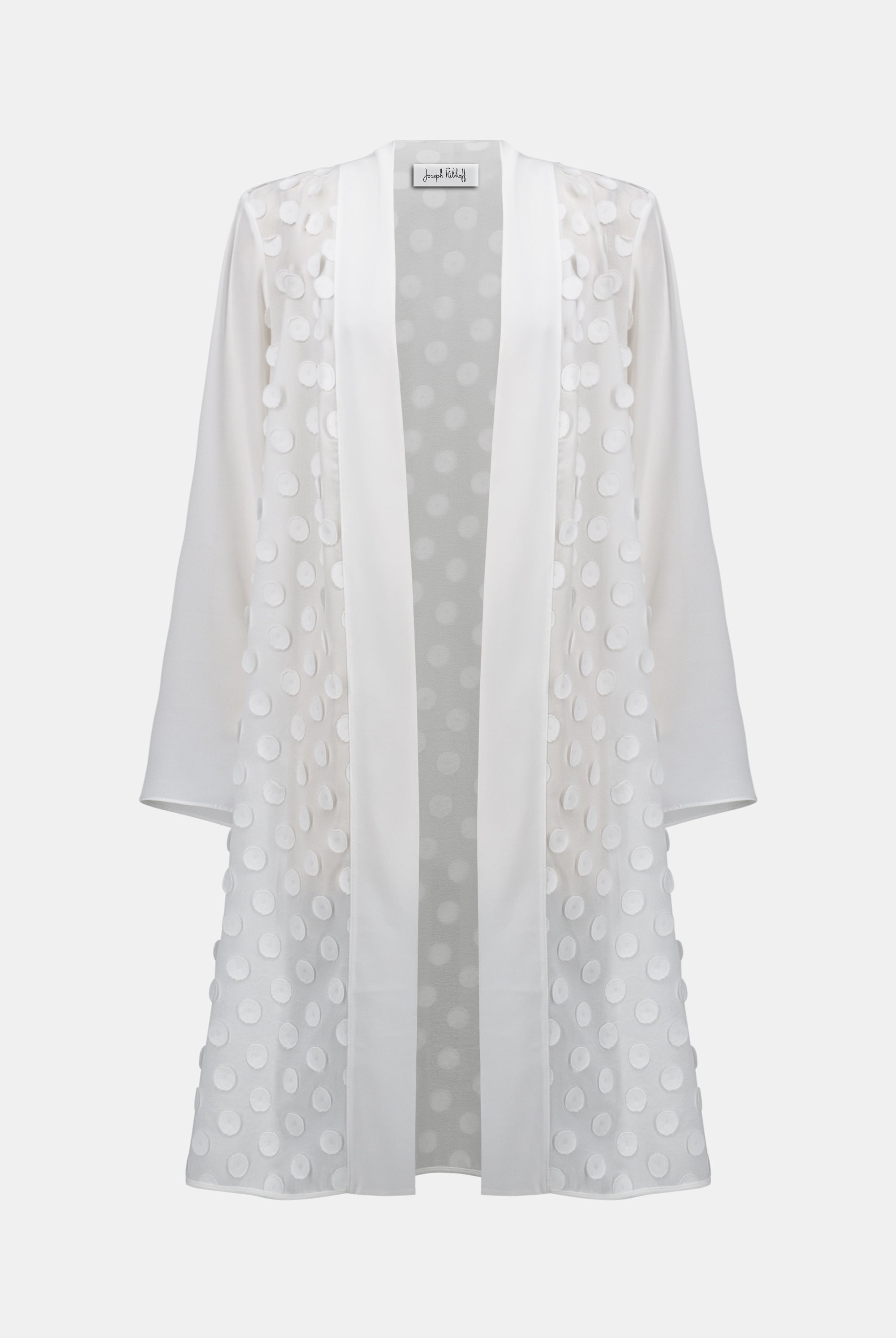 3D Dot Jacquard Cover-Up With Georgette Sleeves