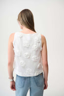 Joseph Ribkoff 3D Floral Embellished Sleeveless Top-261220
