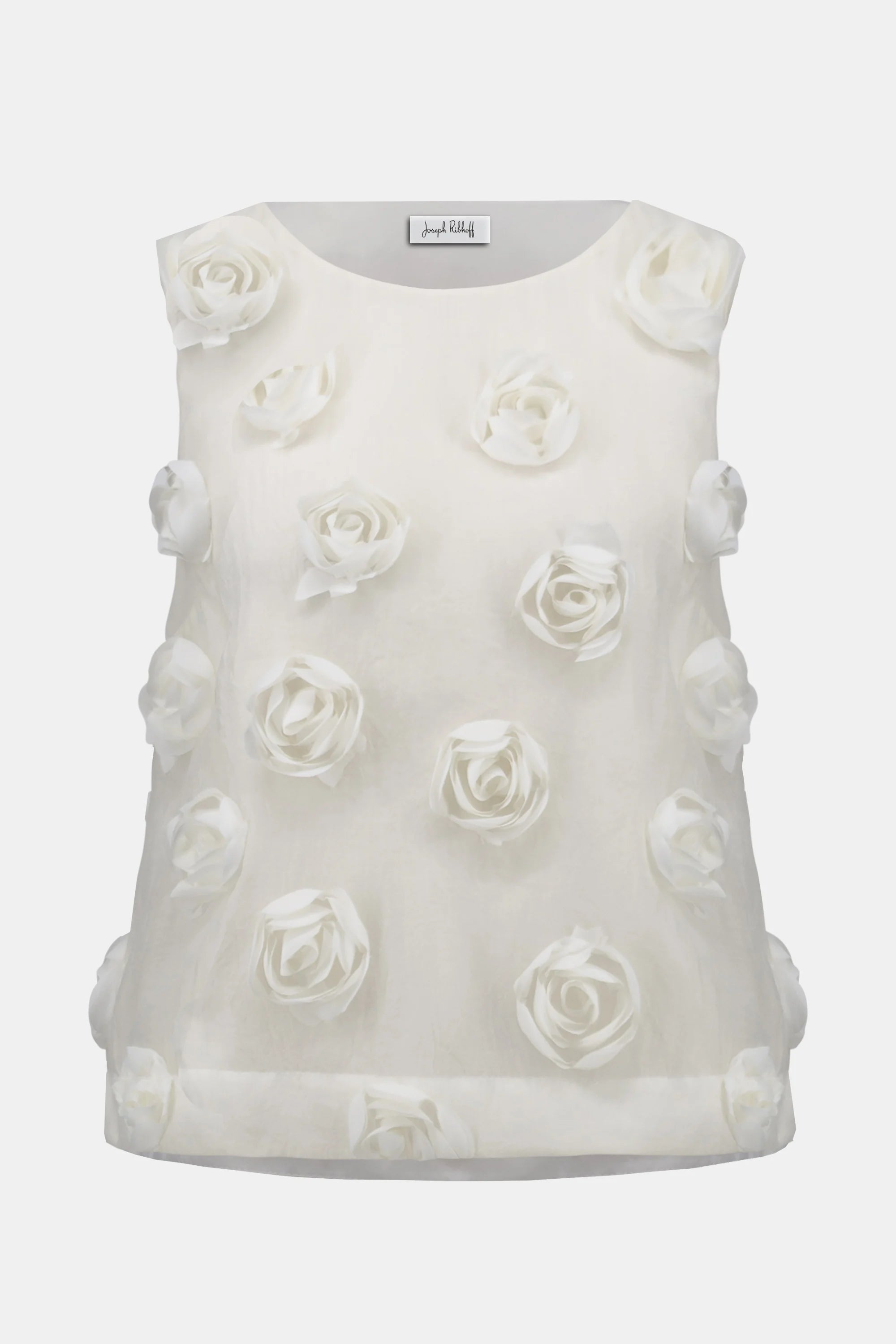 Joseph Ribkoff 3D Floral Embellished Sleeveless Top-261220