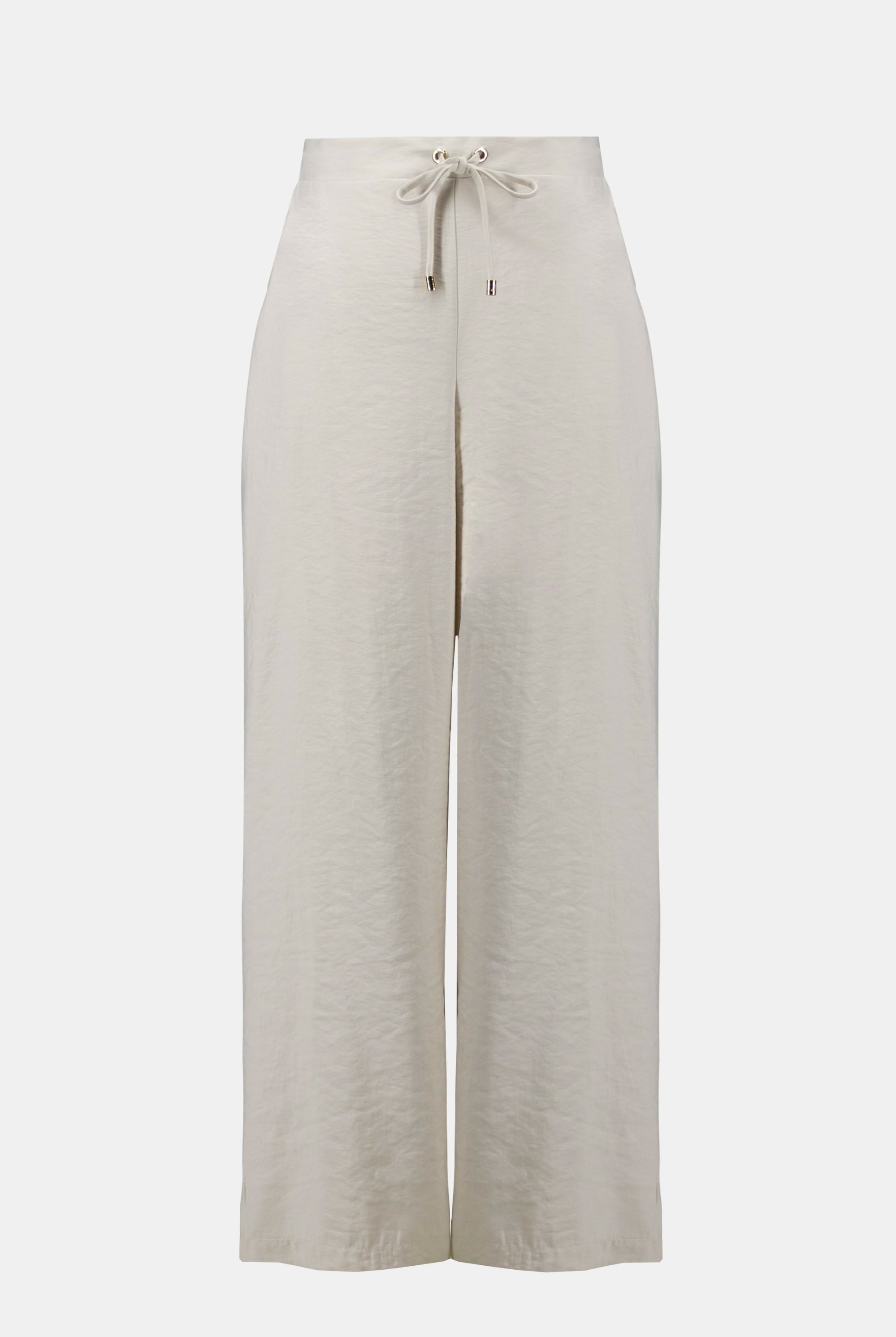 Recycled Textured Woven Wide Leg Pull-On Pants