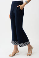 Joseph Ribkoff Silky Knit Pull-On Culotte Pants With Guipure Detail-261246