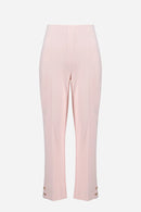 Joseph Ribkoff Silky Knit Crop Pull-On Pants With Gold Buttons - 261254