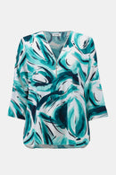 Joseph Ribkoff Woven Abstract Print Boxy Tunic-261284