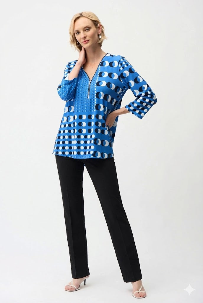 Joseph Ribkoff Dot Print Fit and Flare Tunic-261288