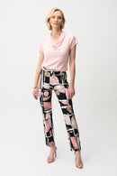 Joseph Ribkoff Silky Knit Abstract Print Straight Pull-On Pants-261309