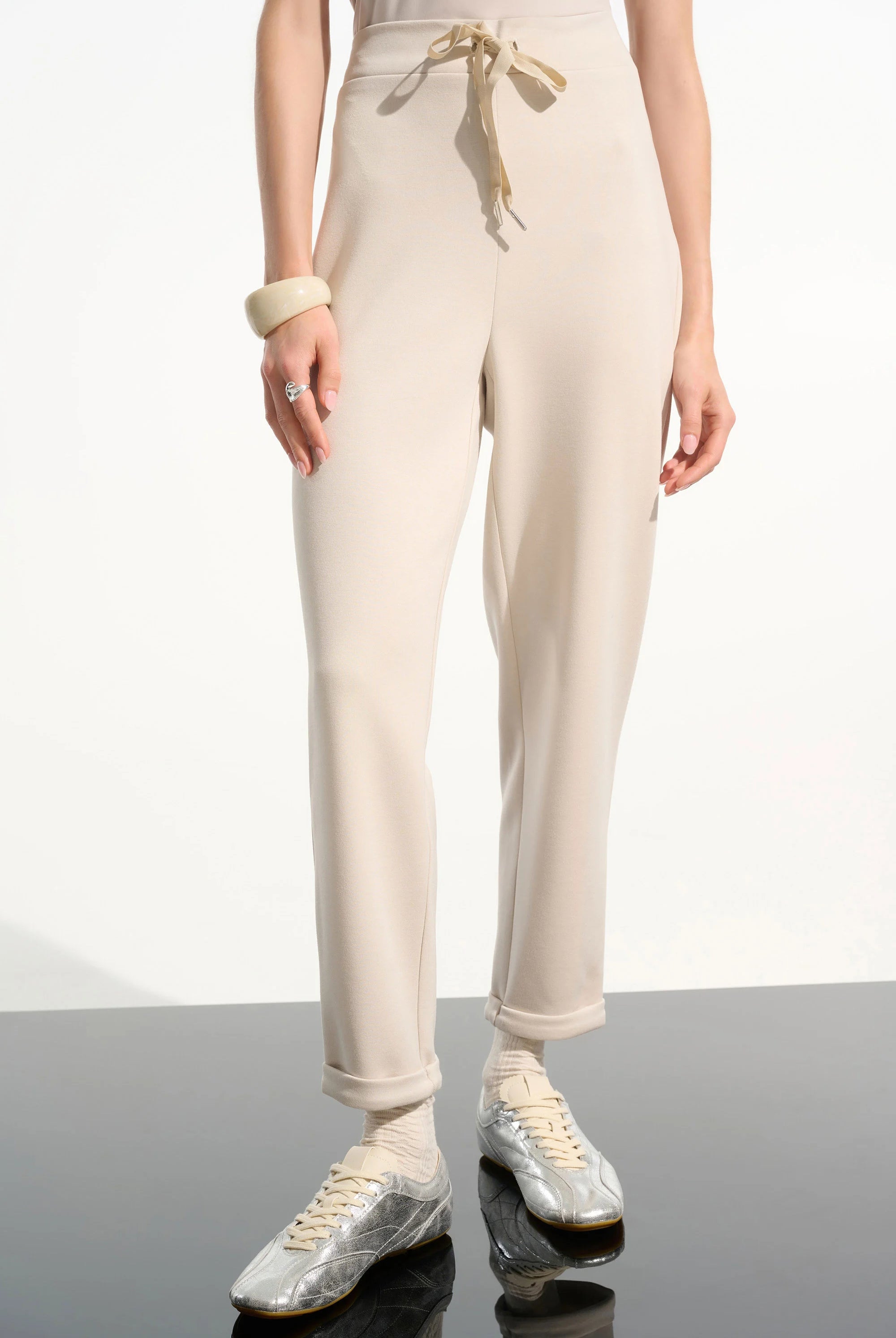 Joseph Ribkoff Scuba Jersey Pull-On Jogger Pants With Drawstring Waist | Unique Apparel USA
