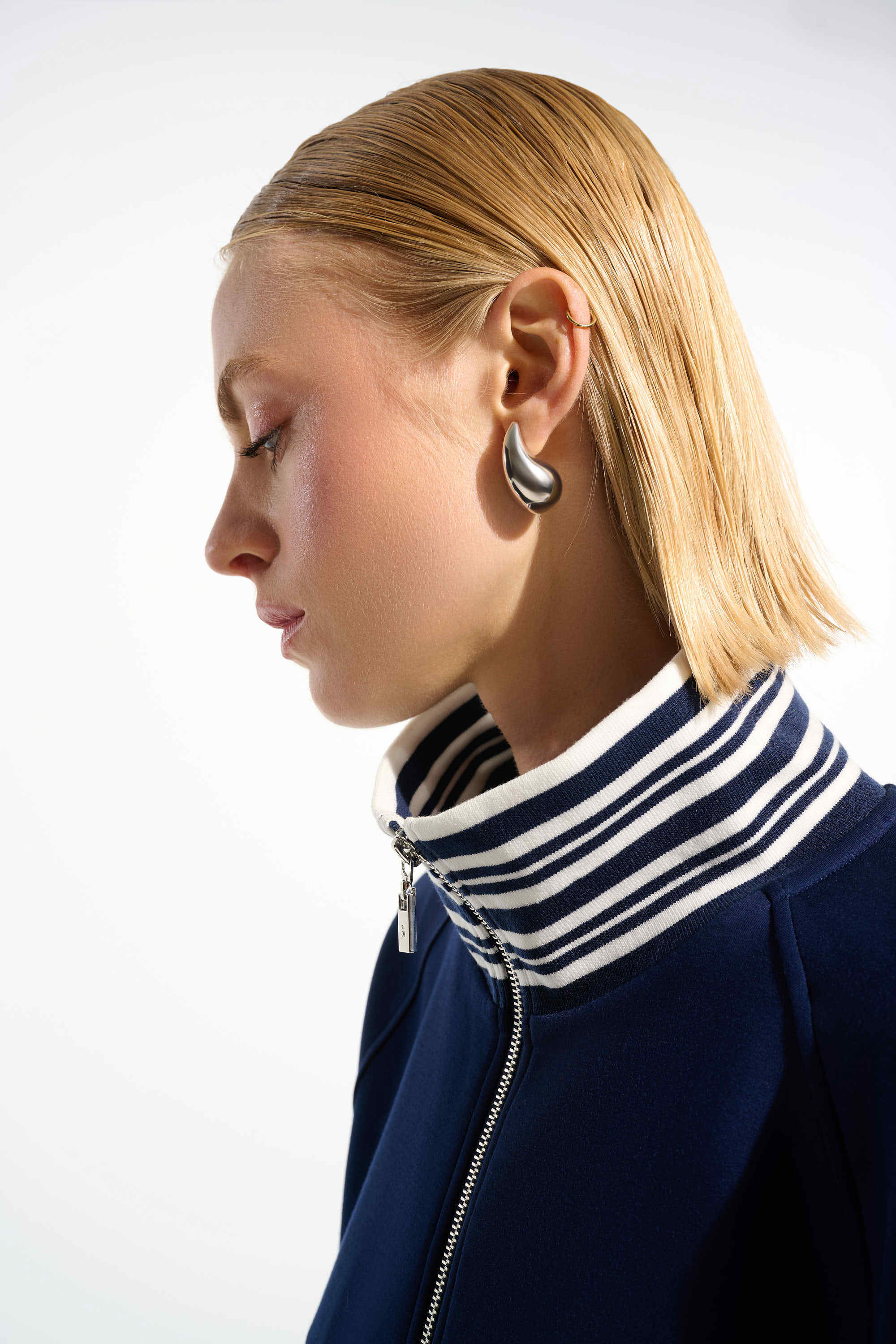 Joseph Ribkoff Scuba Jersey Jacket With Funnel Collar-261617