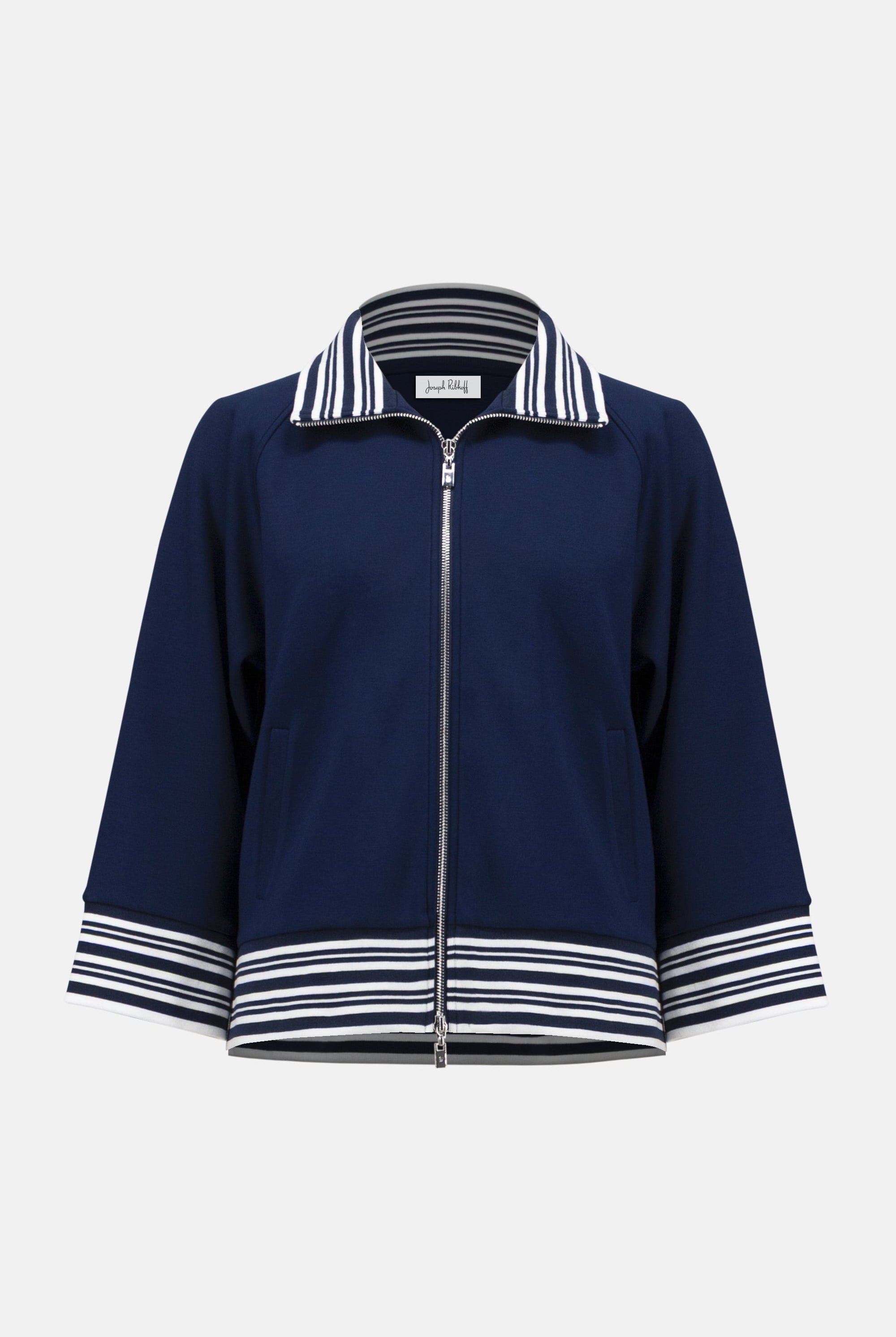 Scuba Jersey Jacket With Funnel Collar