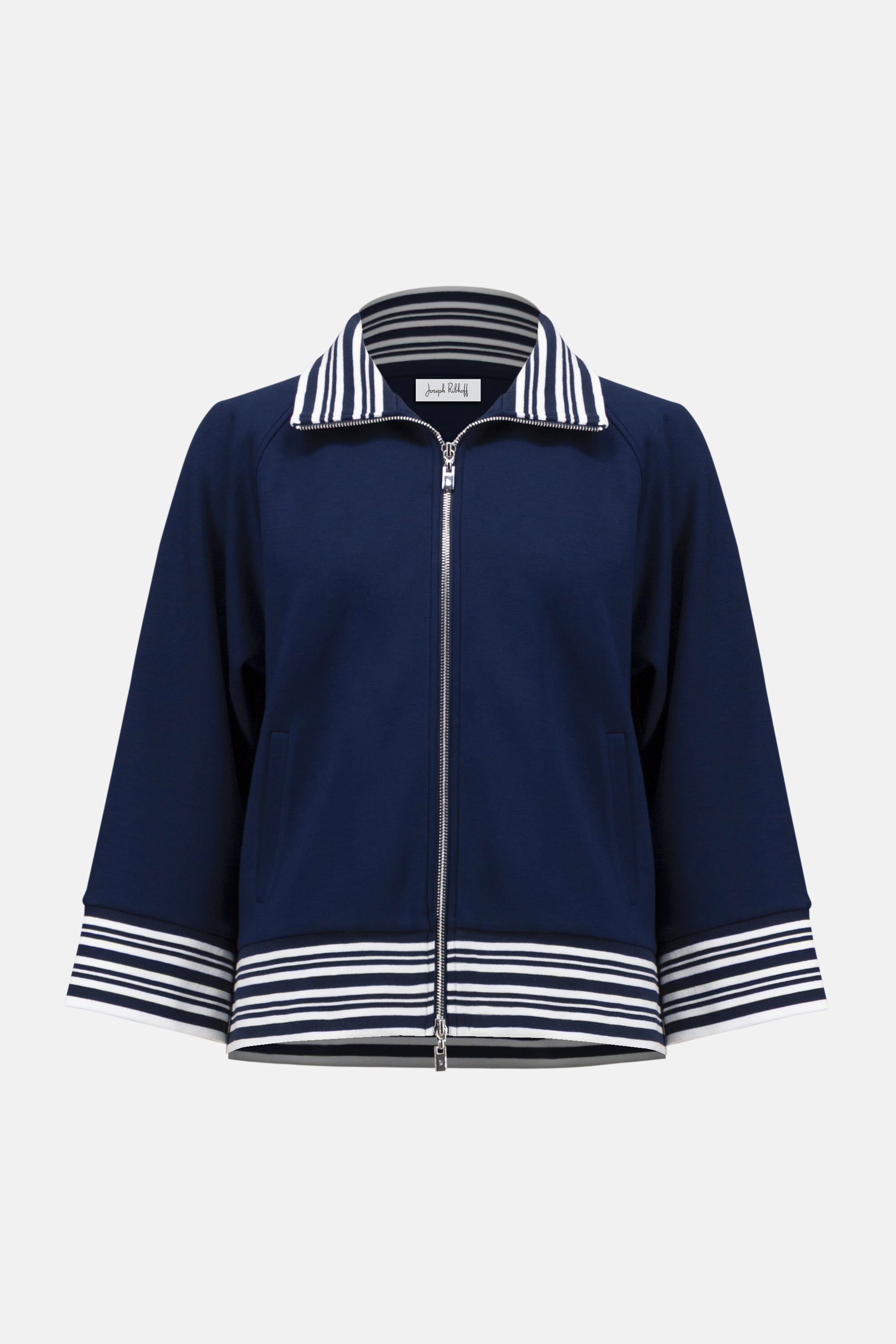 Scuba Jersey Jacket With Funnel Collar